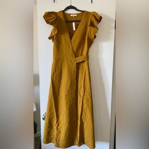 NWT Madewell Linen Blend Midi Dress